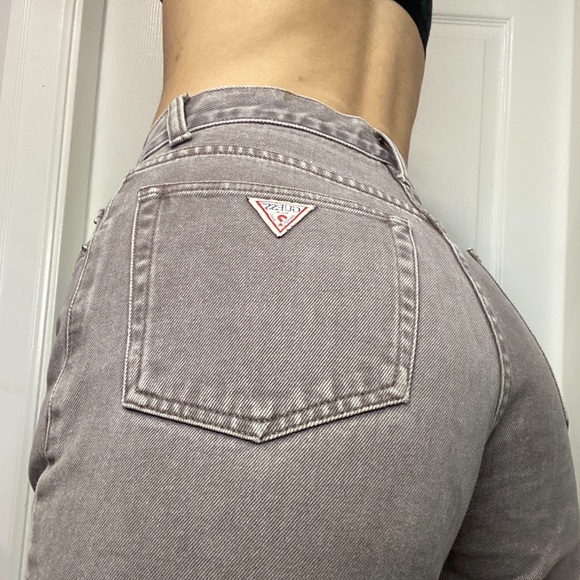Vintage Off Grey/Purple Original Guess High Waisted Jeans - Picture 3 of 4